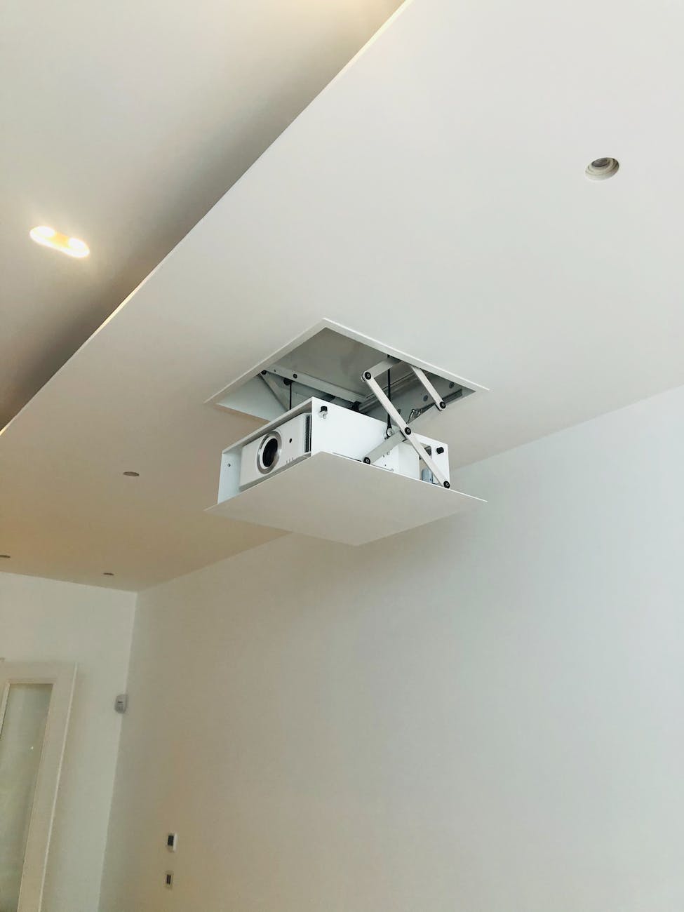 modern projector built in ceiling