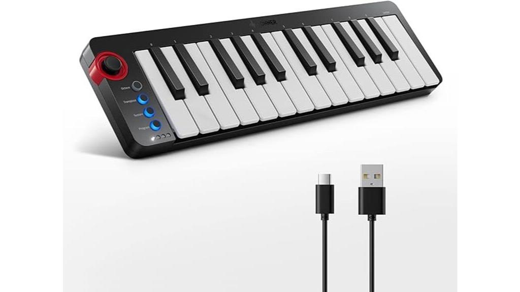 25 key midi keyboard controller