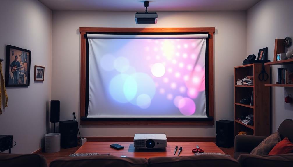 custom projector screen diy