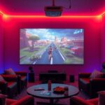 immersive projector gaming setup