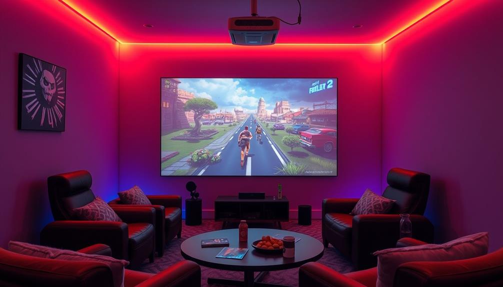 immersive projector gaming setup