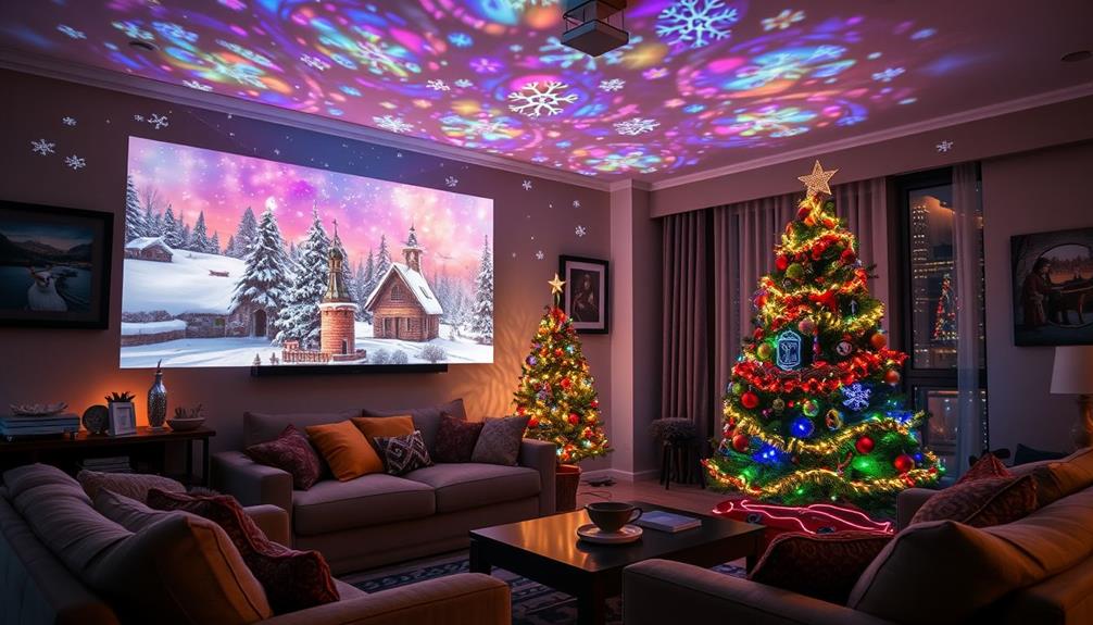 projector holiday decoration ideas