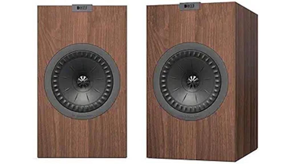 walnut kef q150 speakers