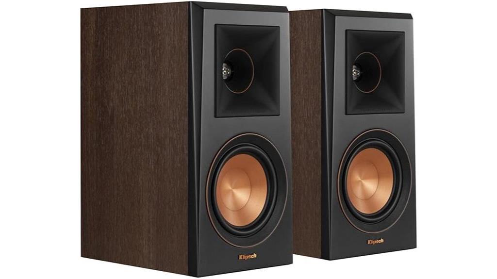 walnut klipsch bookshelf speakers