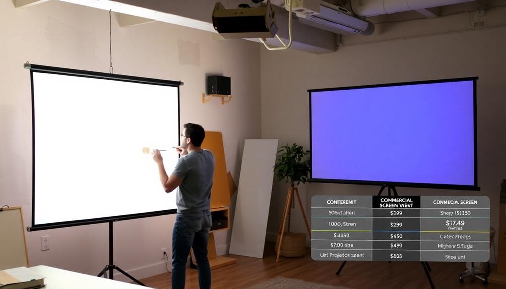 diy vs commercial screens costs