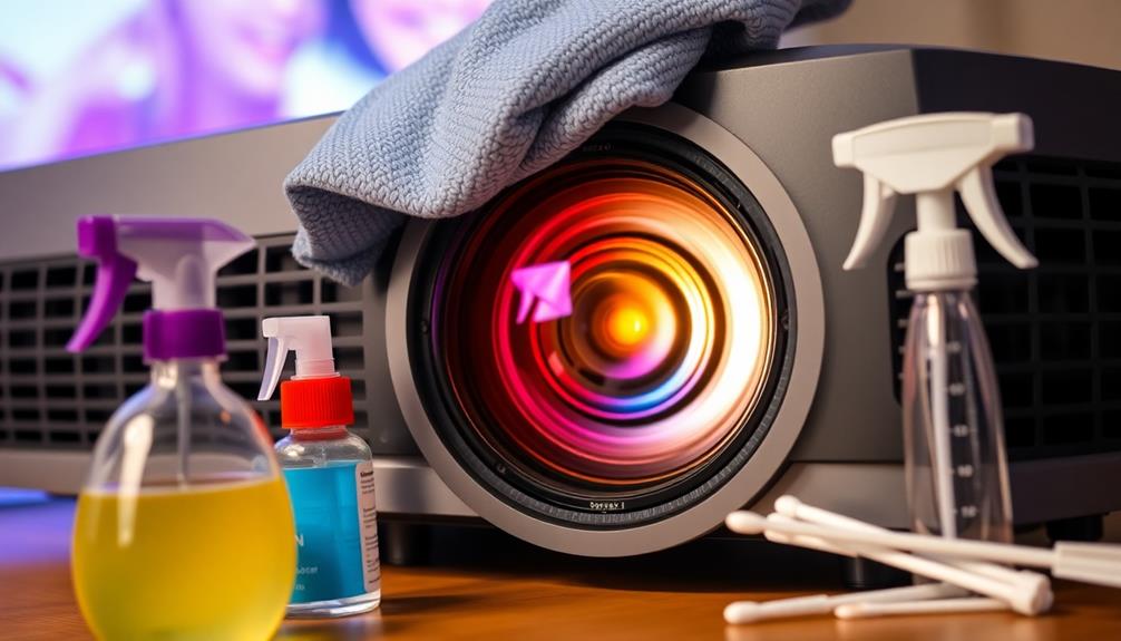 projector maintenance cleaning methods