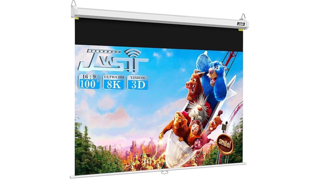 100 inch manual screen