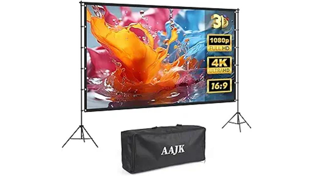 120 inch portable projector screen