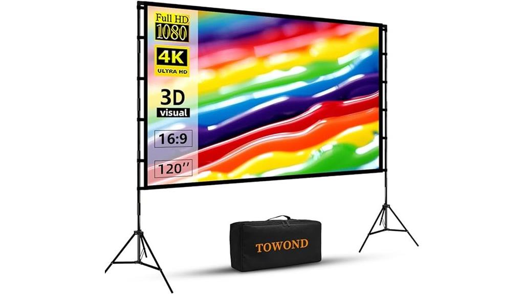 120 inch portable projector screen