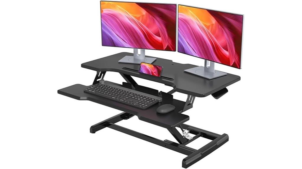 32 inch height adjustable desk