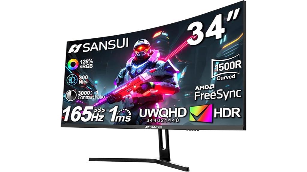 34 inch curved gaming monitor