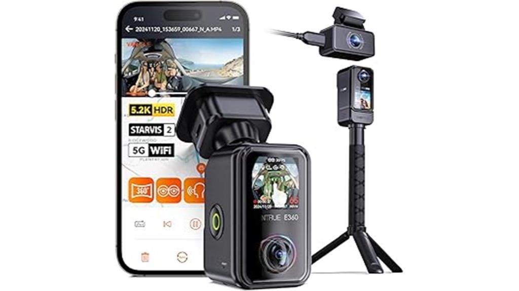 360 panoramic wifi dash cam