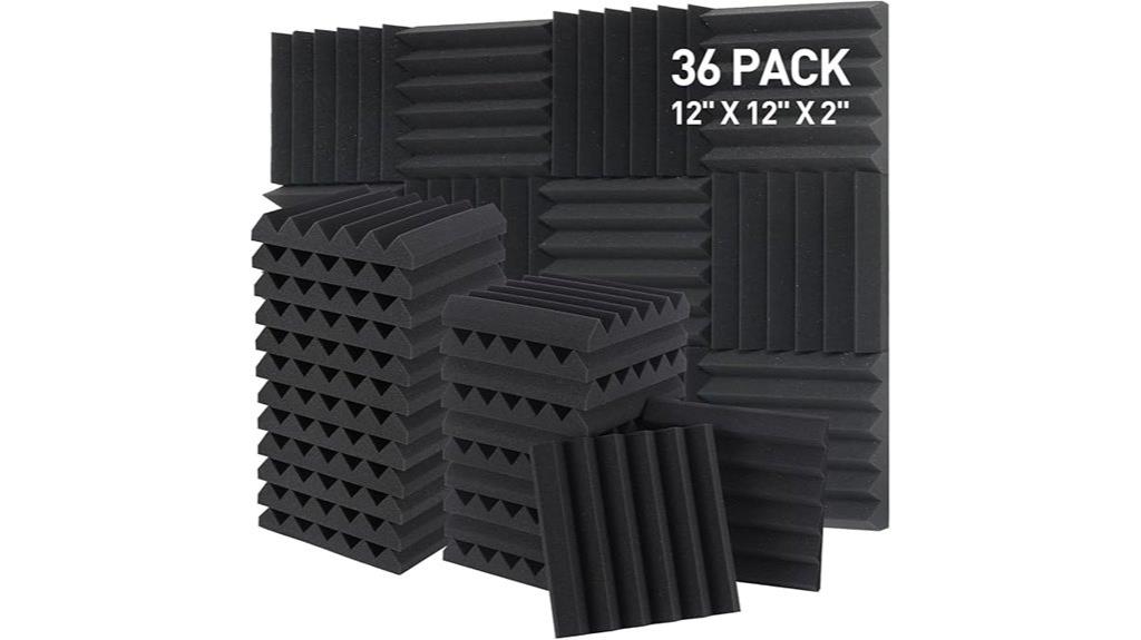 36 pack soundproof foam
