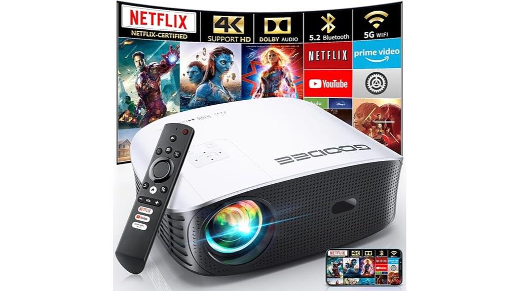 4k wifi bluetooth projector