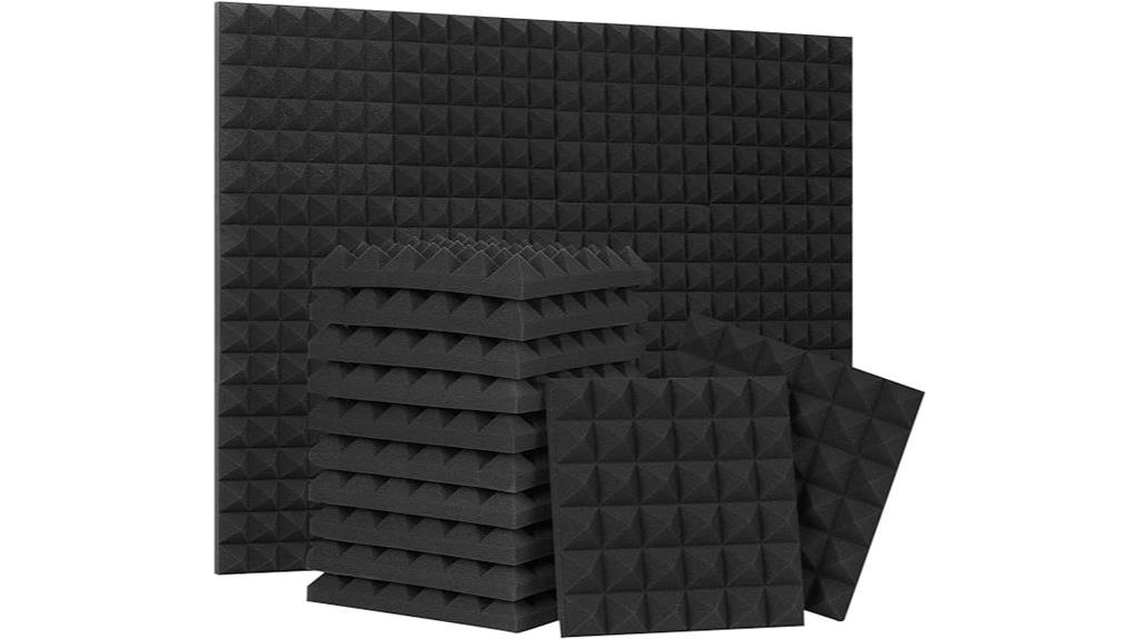 acoustic foam pyramid panels
