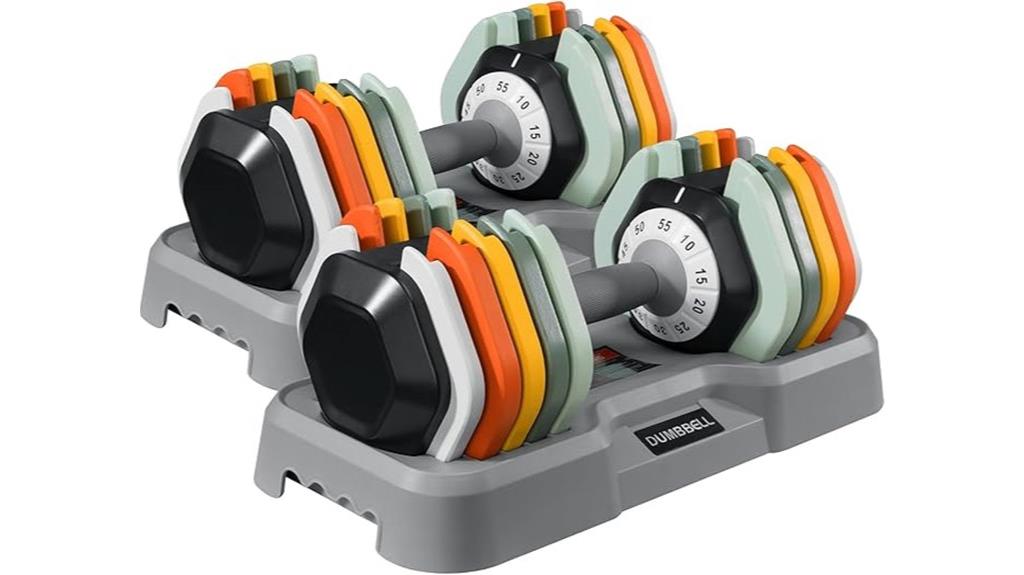 adjustable dumbbell set