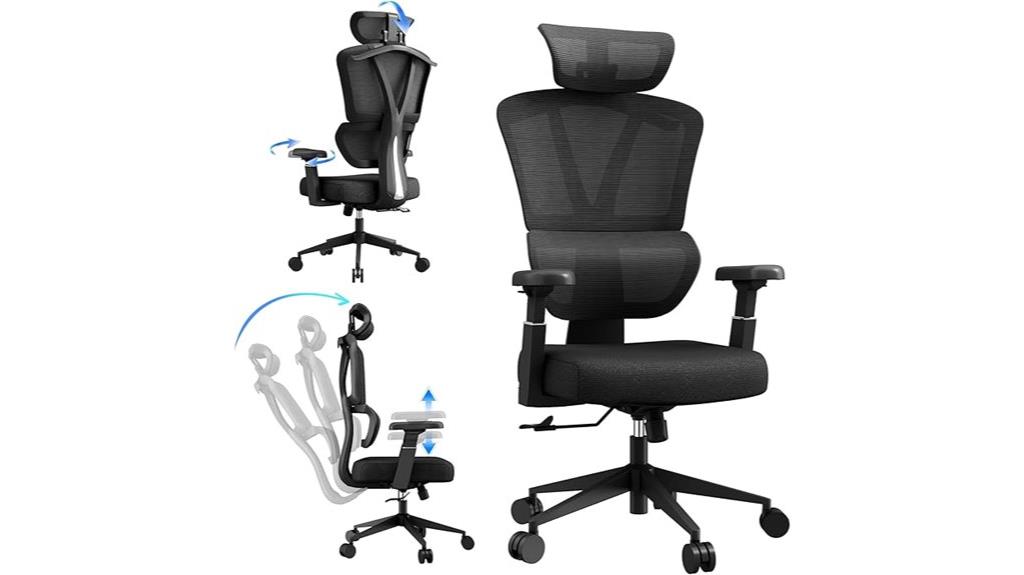 adjustable lumbar office chair