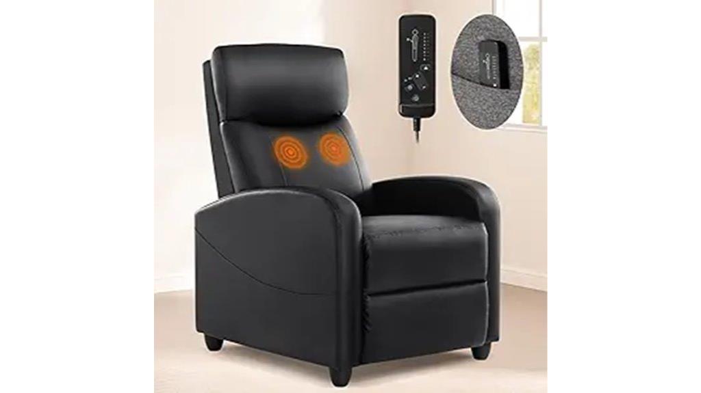 adjustable lumbar recliner chair