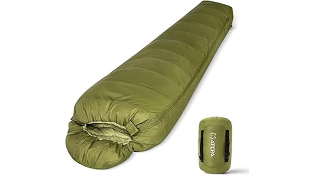 adult sleeping bag down