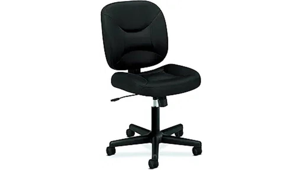 armless office desk chair