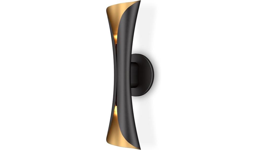 black gold dimmable sconce