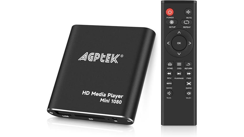 black mini 1080p player