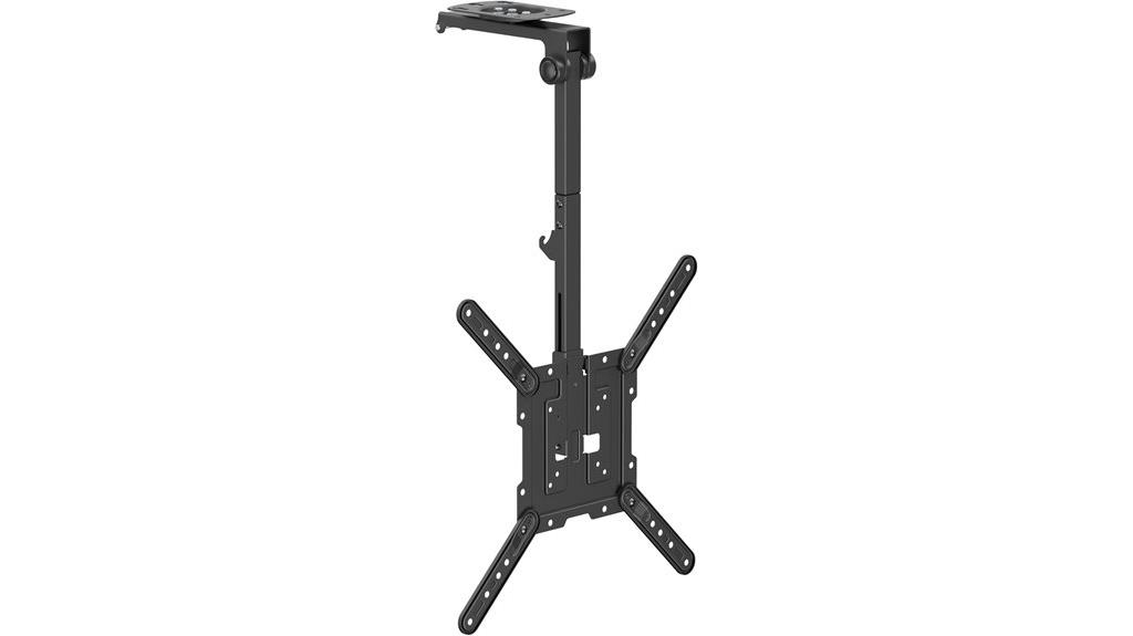 ceiling mounted flip down tv