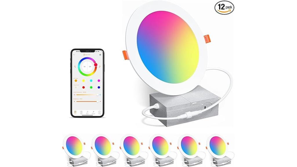 color changing 6 inch led downlight