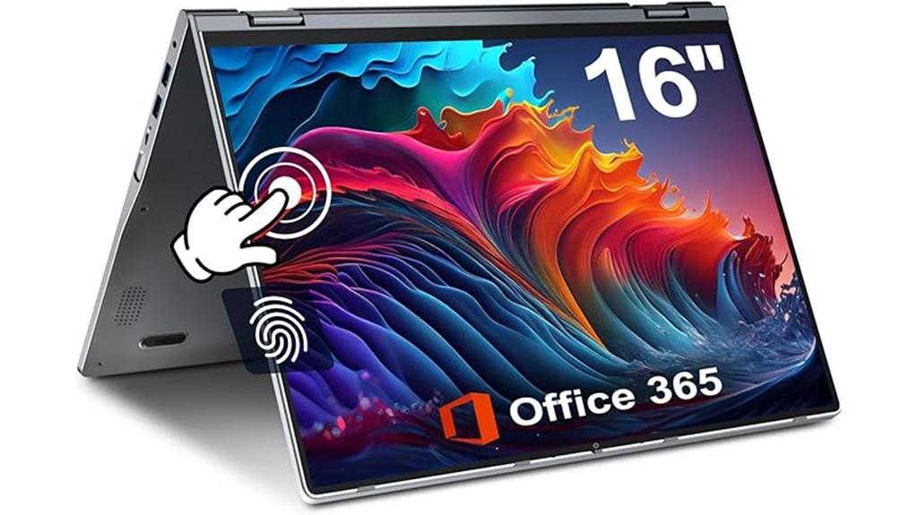 convertible 16 inch touchscreen laptop