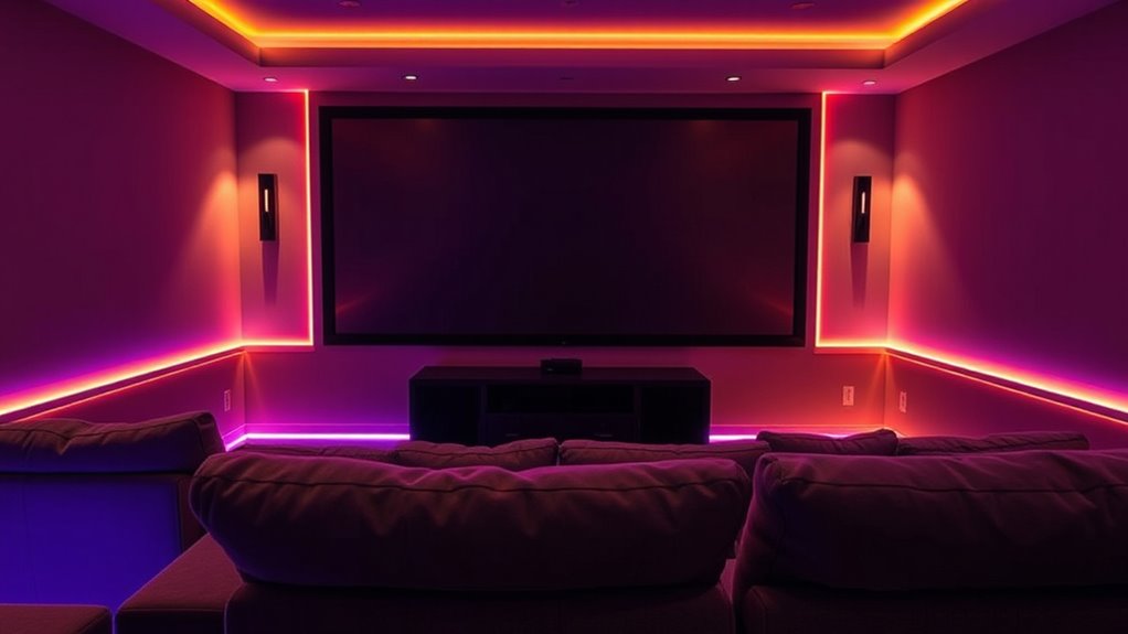 diy affordable home theater lighting
