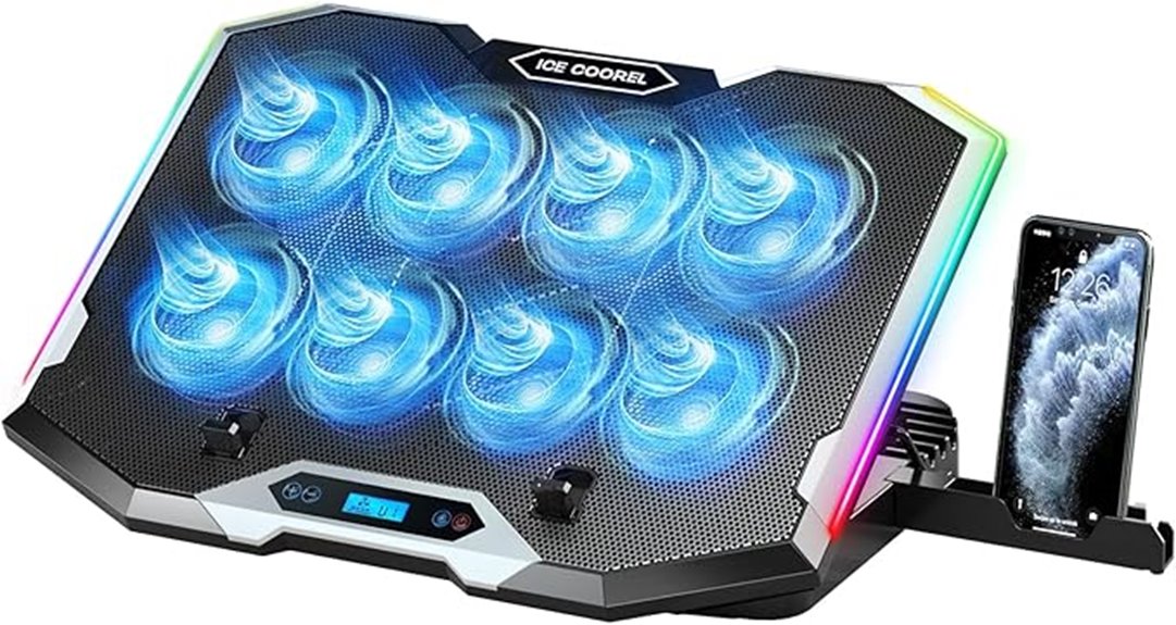 eight fan rgb cooler
