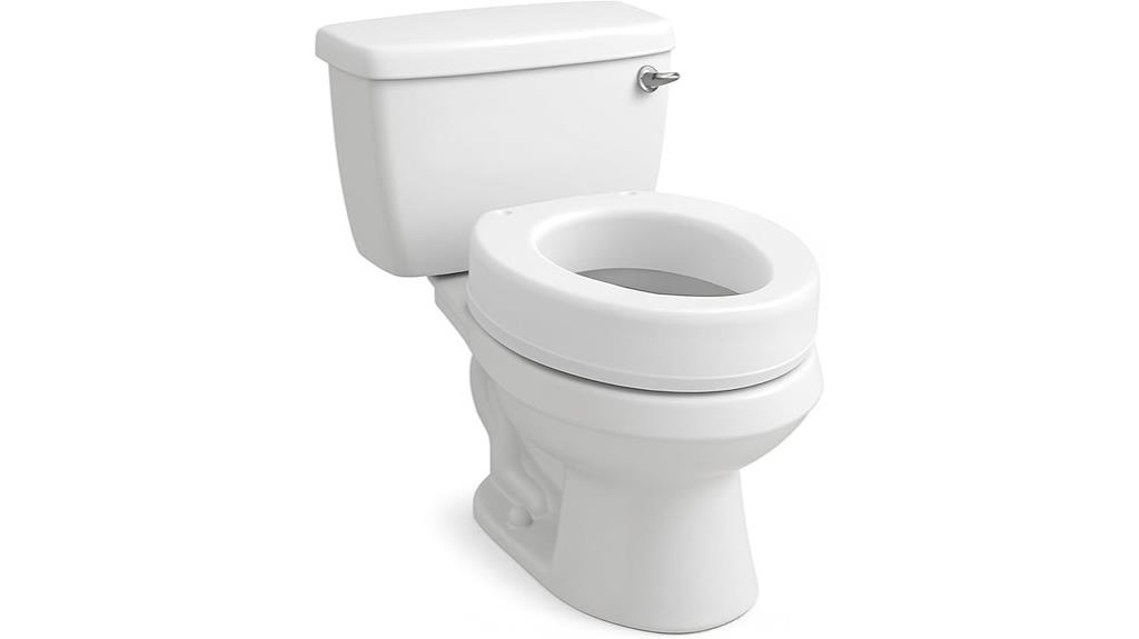 elevated round toilet seat