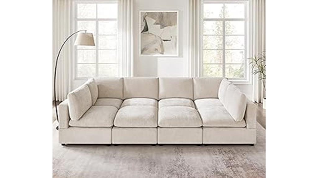 flexible l shaped seating arrangement