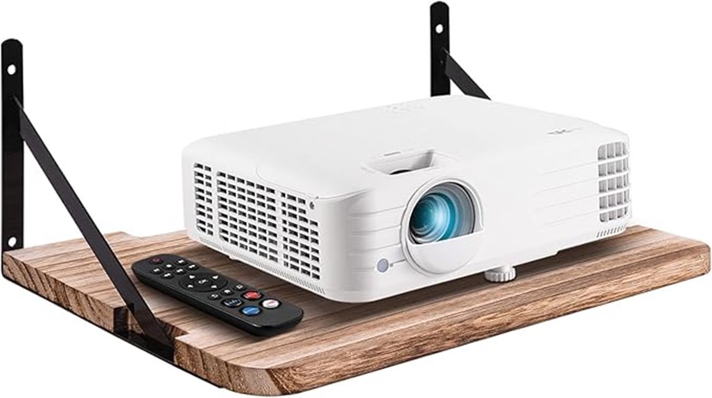 floating projector and device shelf
