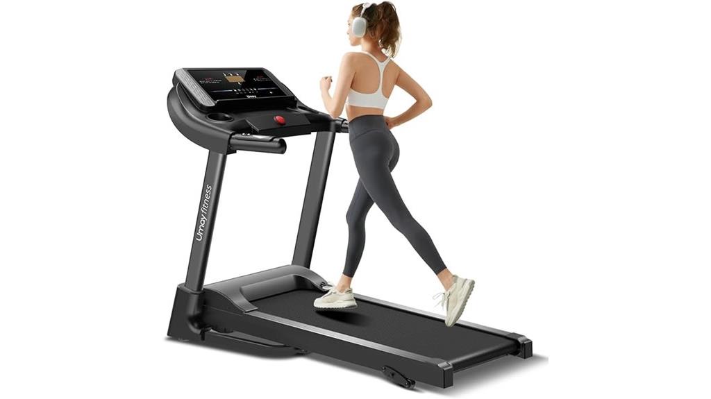 folding incline treadmill with heart rate