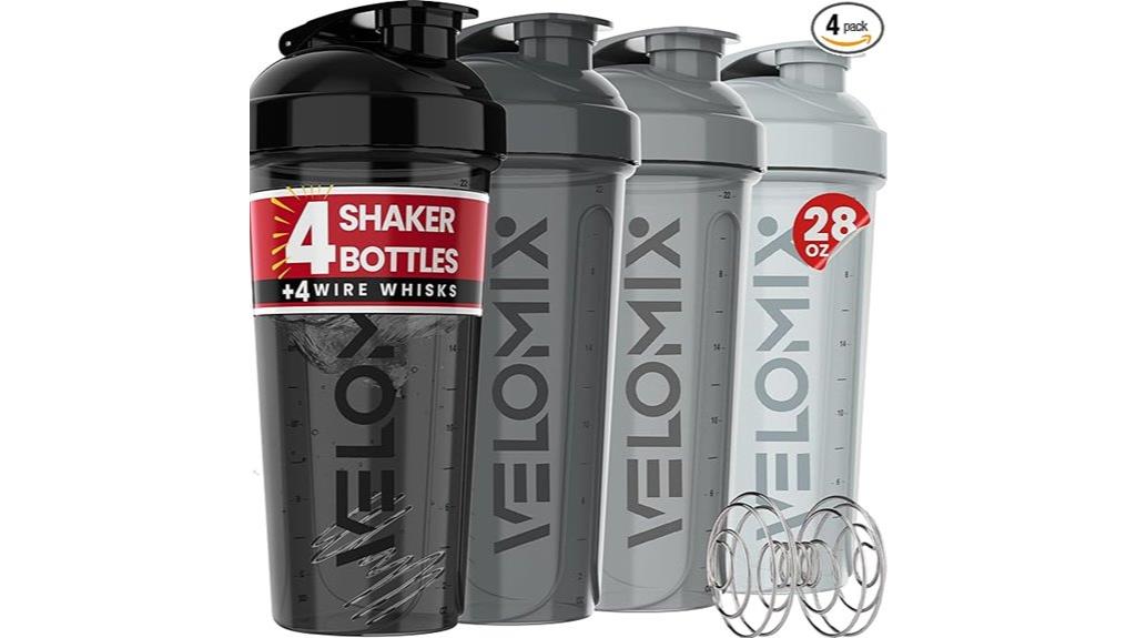 four pack shaker bottles