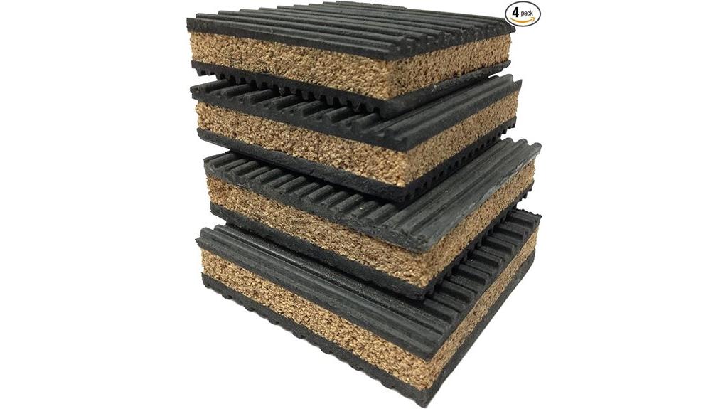 four rubber cork pads
