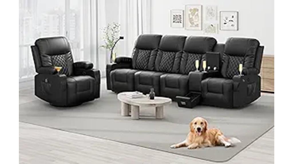 four seat reclining sofa