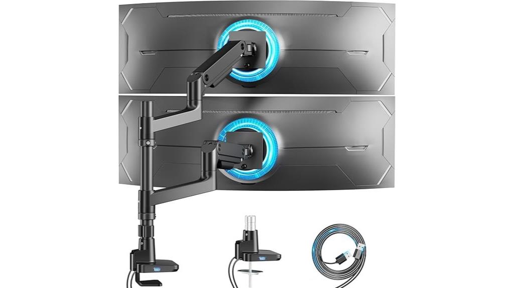 heavy duty dual monitor arm