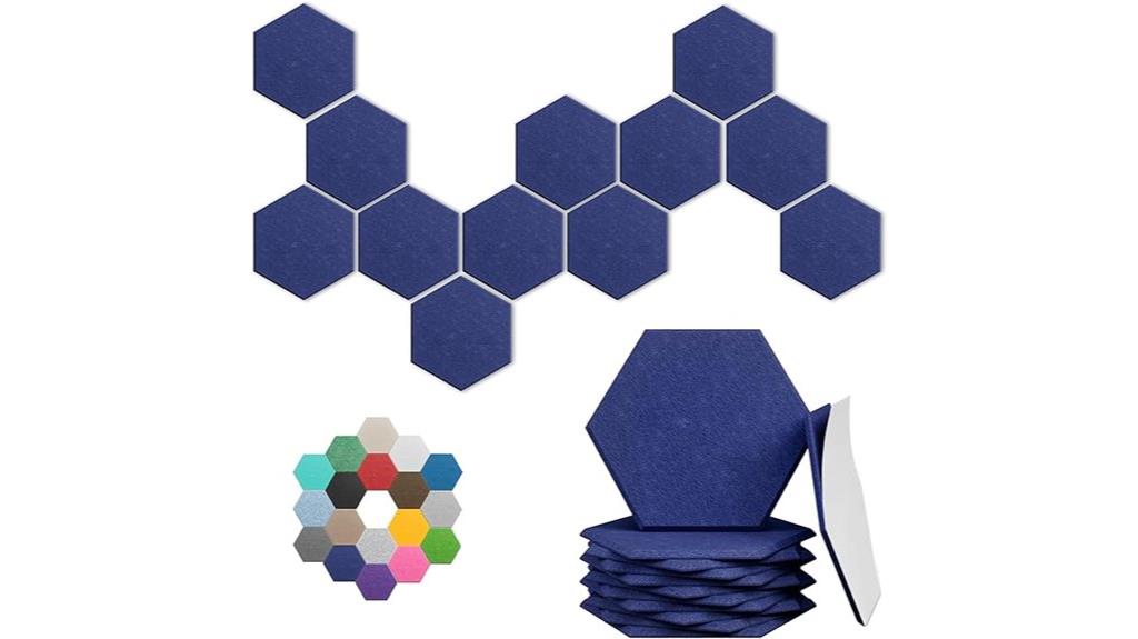 hexagonal soundproofing panel set