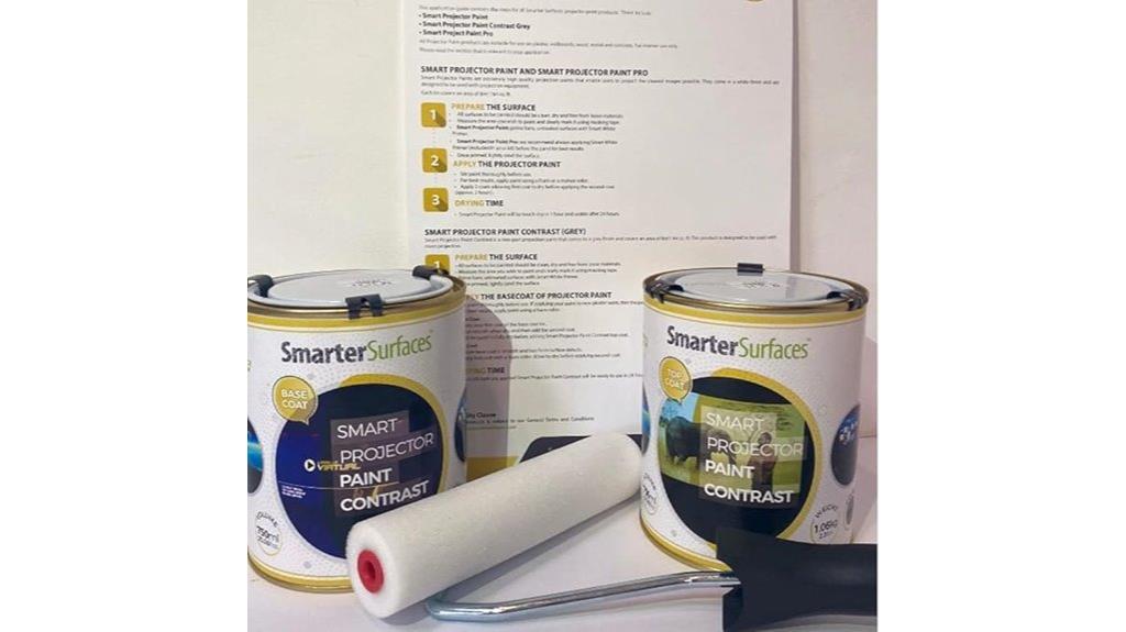 high contrast projector paint