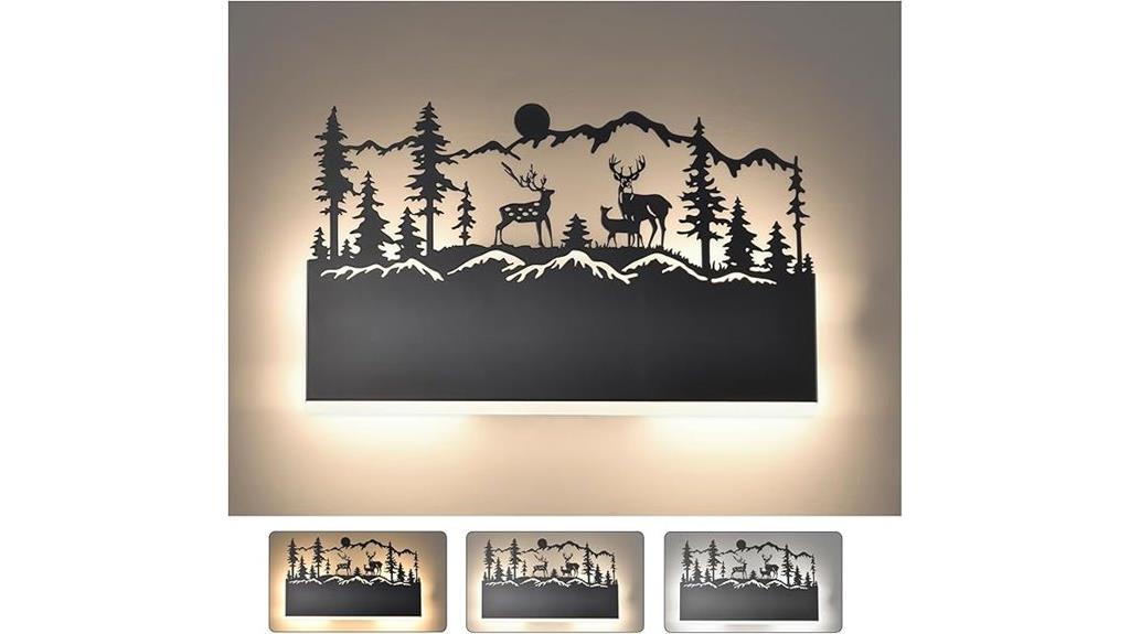 indoor deer black sconce