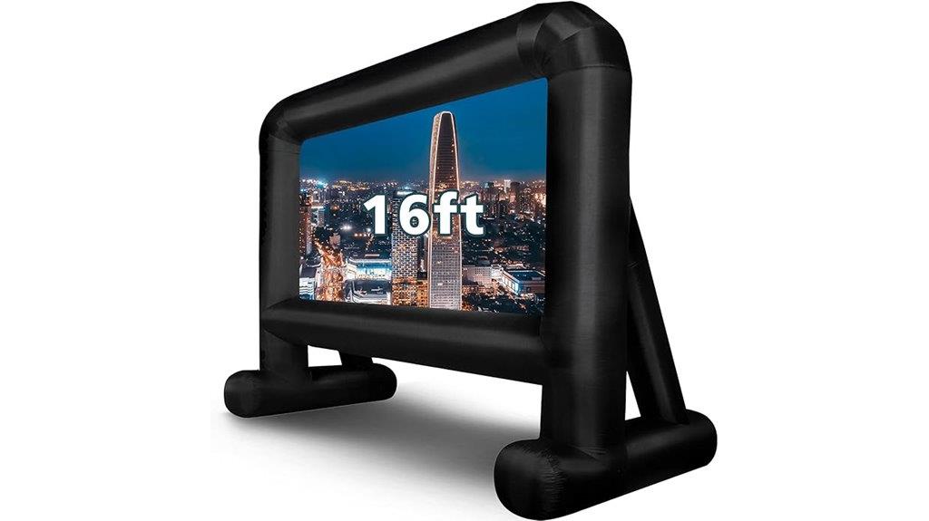 inflatable screen with fan
