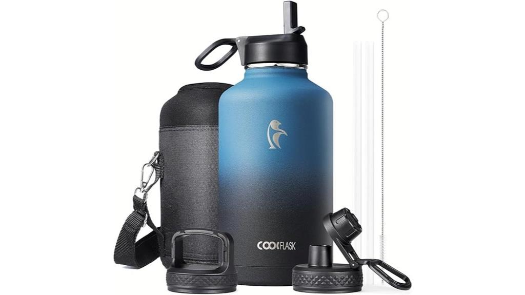 insulated water bottle with lids