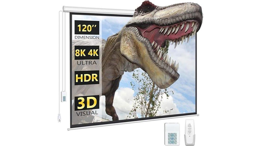 large 120 inch electric projector