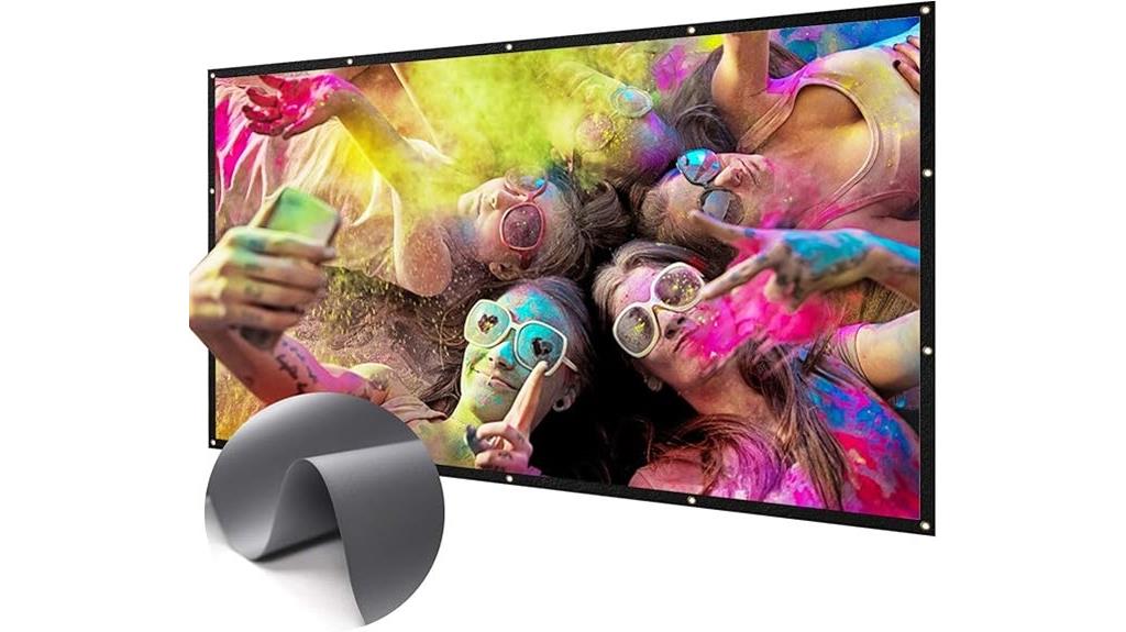 large 150 inch metal screen