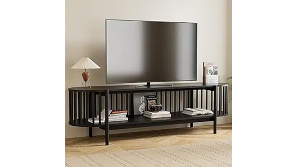 large black modern tv stand
