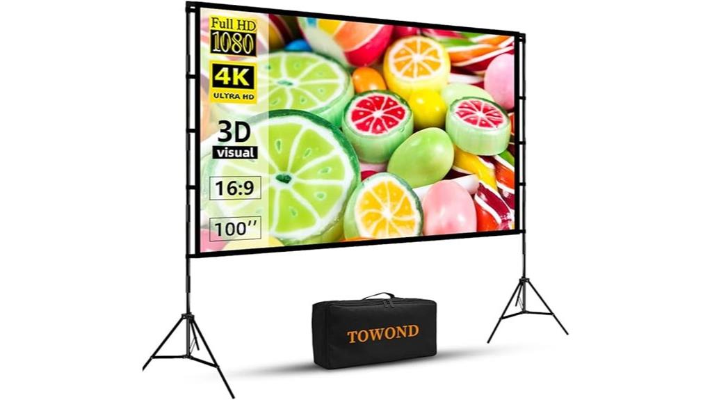 large mobile projector screen
