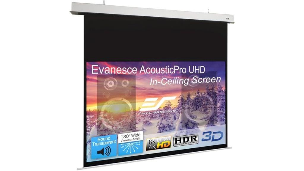 large motorized projection screen