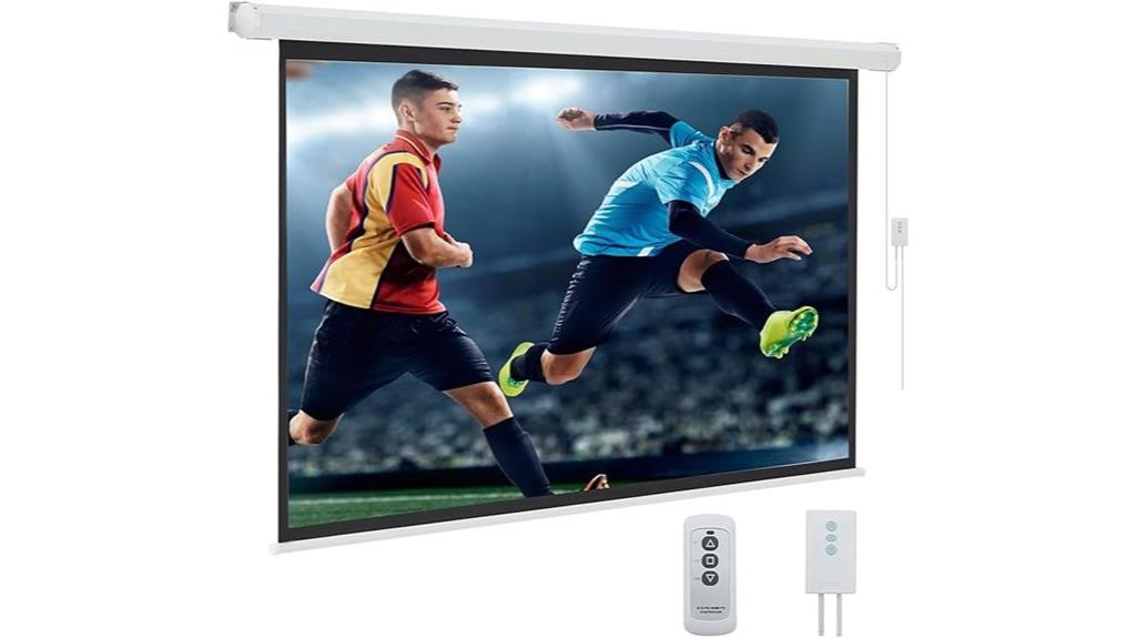 large motorized projection screen